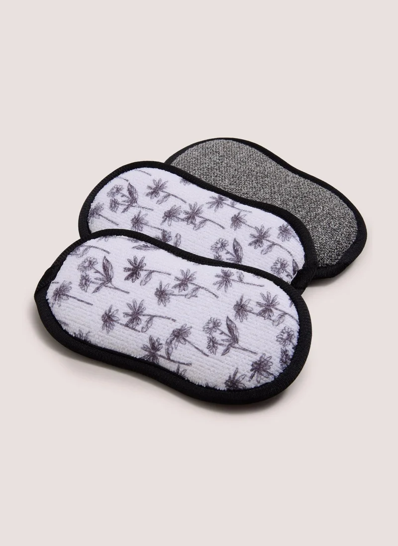 ماتلان 3 Pack Black Floral Sponges